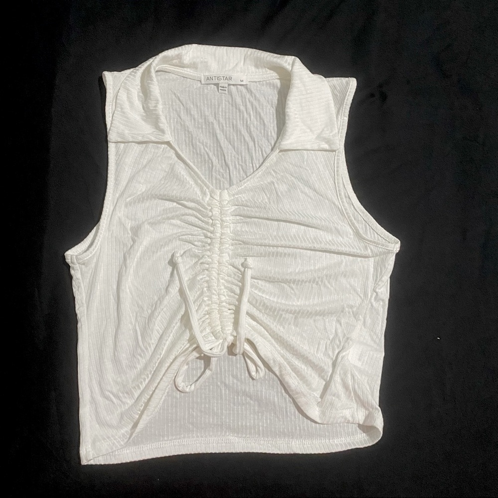 Antistar Collared Tank with Drawstrings